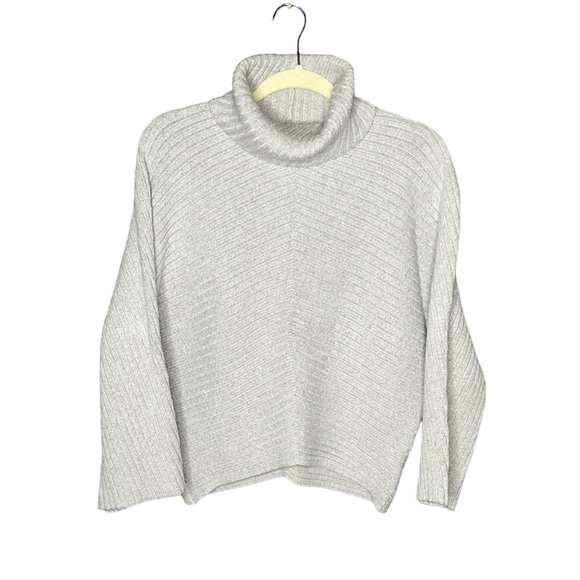 Moth Sweaters - Anthropology MOTH Grey ribbed turtleneck sweater size small